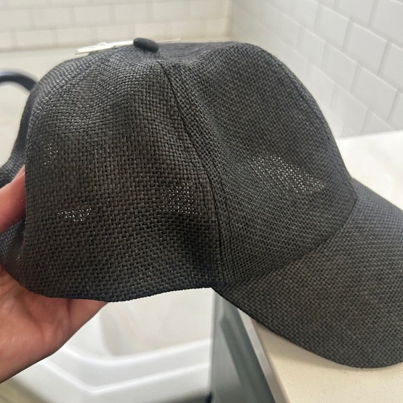 NWT Time and Tru Charcoal/black straw Textured Ball Cap. Elevate your summer hat - Picture 5 of 7